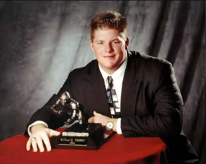 Zach Wiegert and Outland Trophy